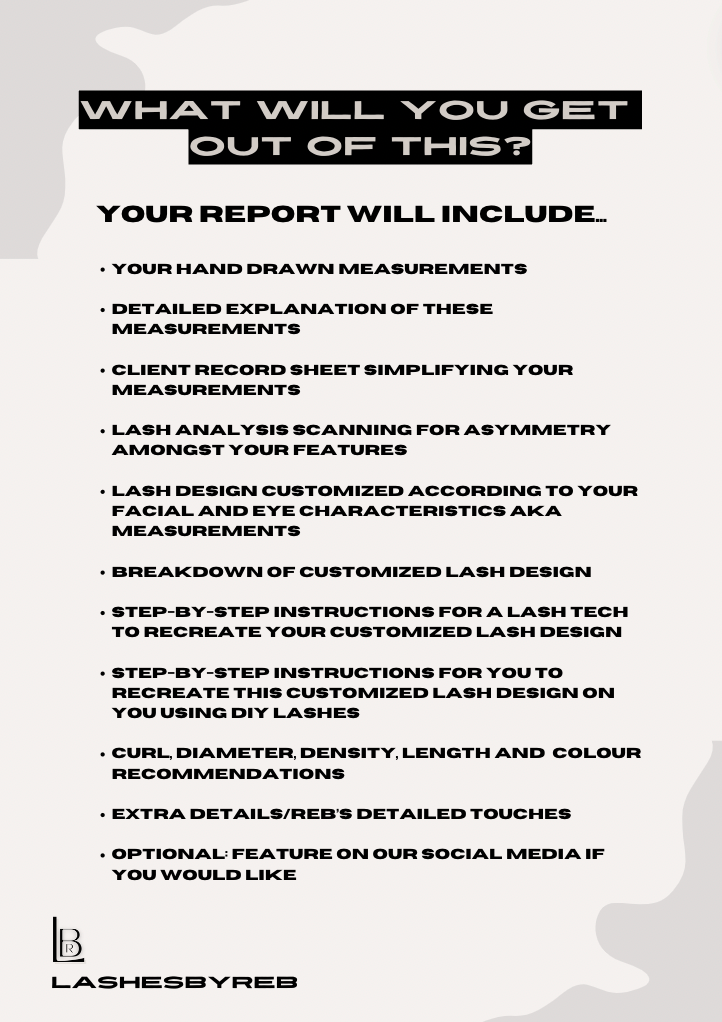 PERSONALIZED LASH ANALYSIS/REPORT FOR YOU | LBR