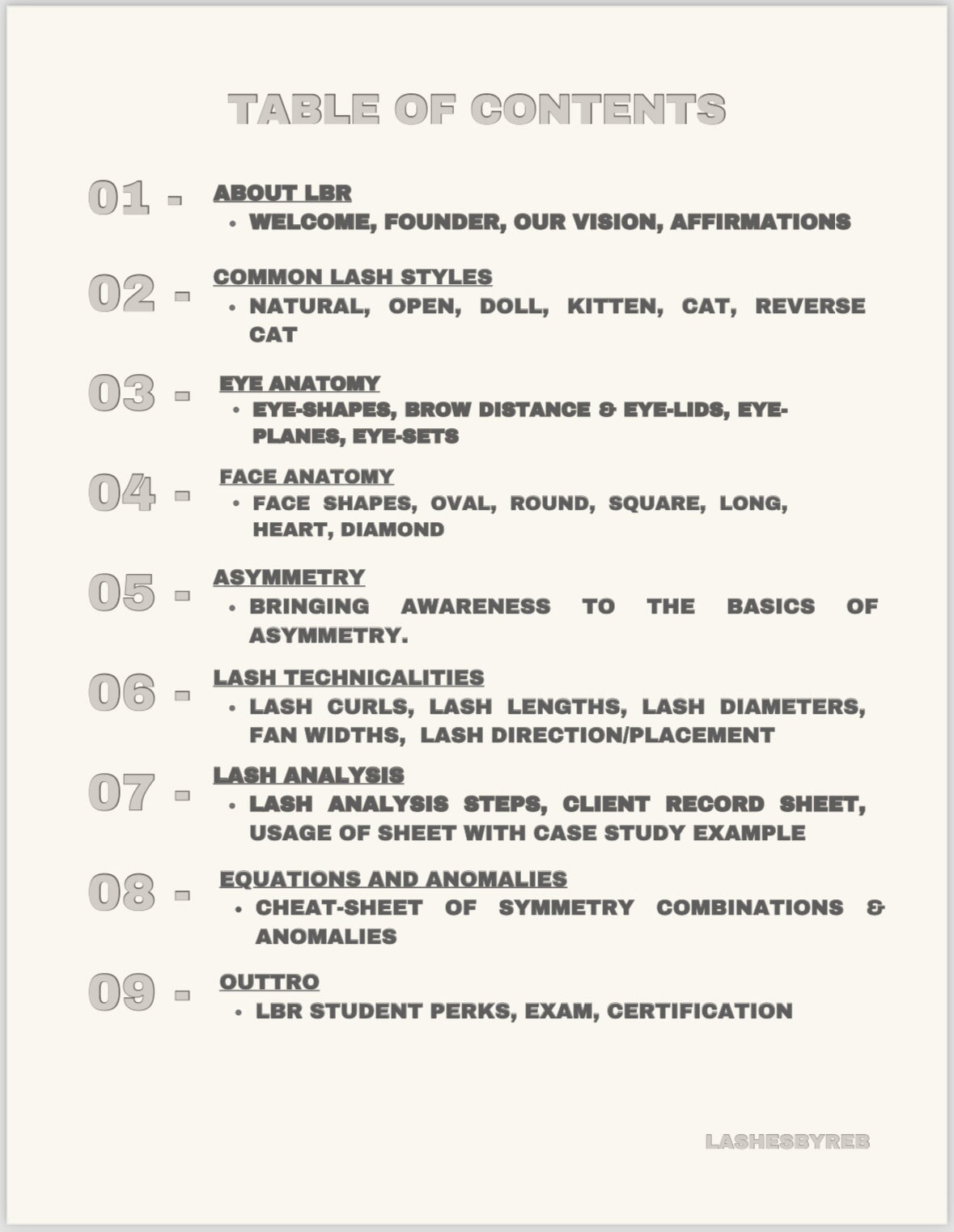 THE SYMMETRY LASH EXTENSION GUIDE E-BOOK LASHESBYREB