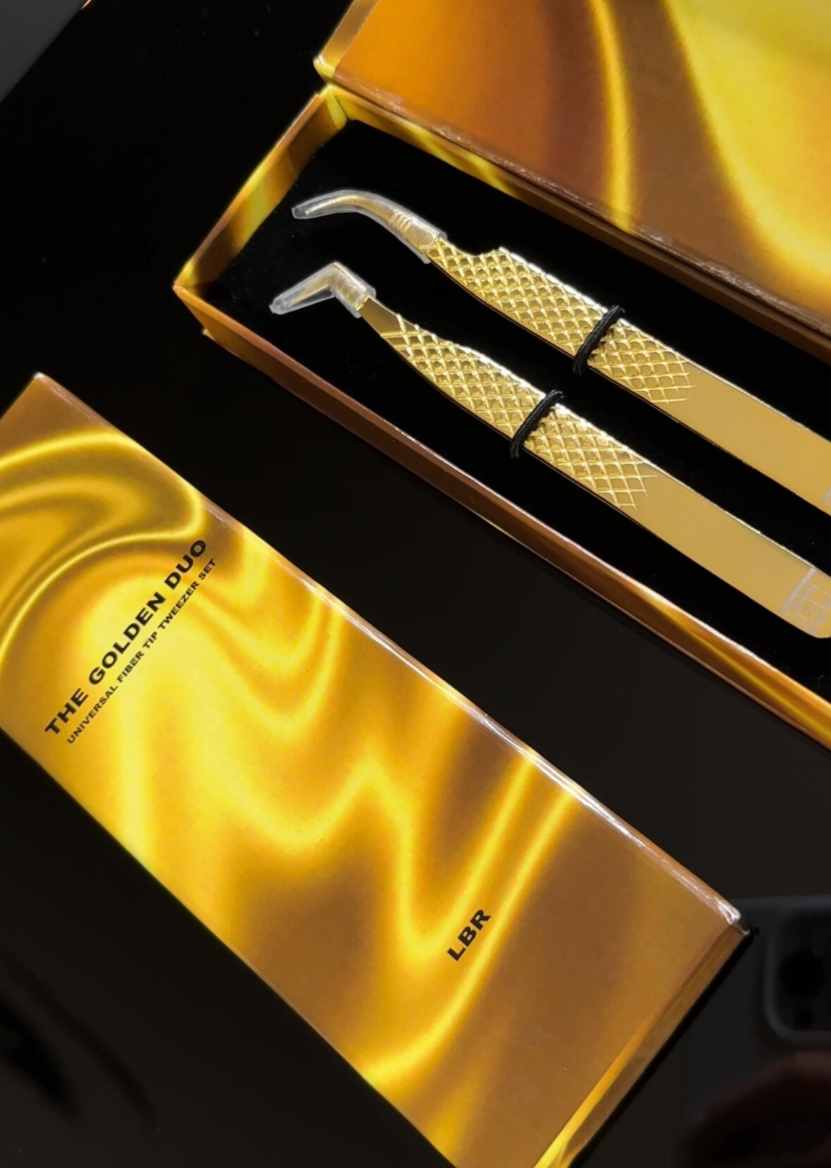 THE GOLDEN DUO TWEEZER SET | LBR LASHESBYREB 